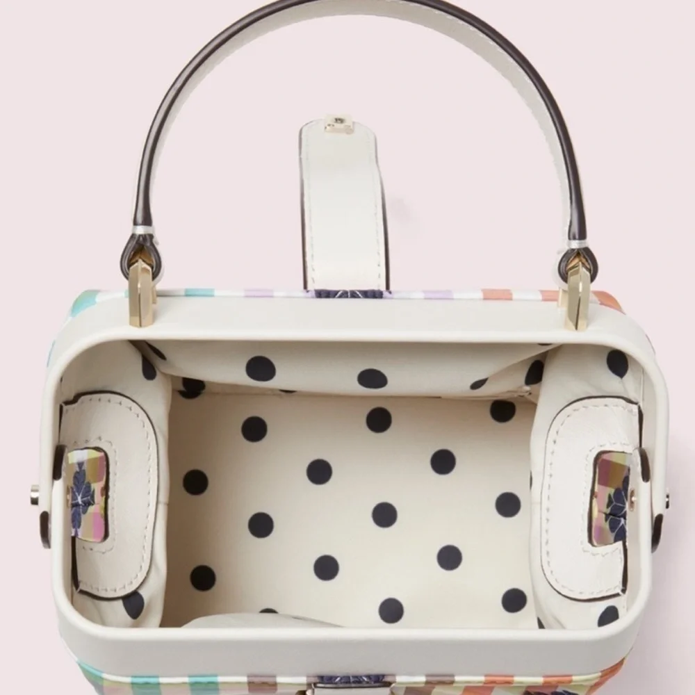 Kate Spade Remedy Doctor Micro Plaid Rainbow Clover Gingham Bag